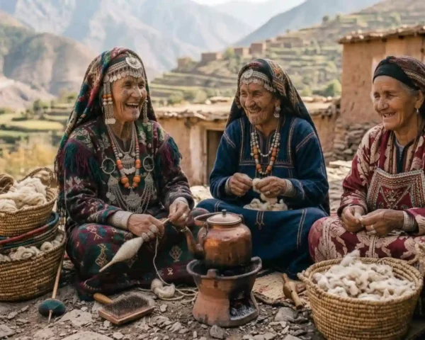 Berber People Morocco - Three Women laughing and having an easy life